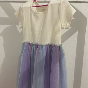 Wonder Nation Cream Ribbed Dress